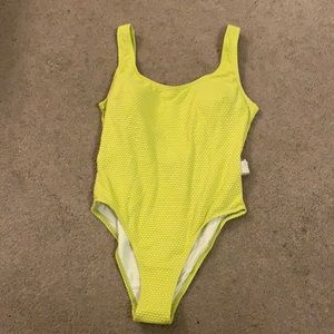 Brittney One-Piece Swimsuit (chartreuse; unworn)
